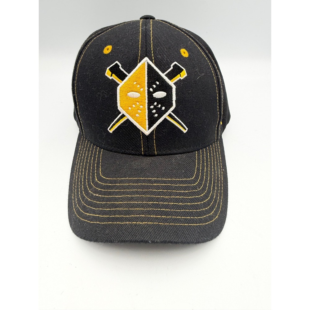 Zephyr Snapback Hat Black Yellow Embroidered Shield Axes Logo Baseball Cap